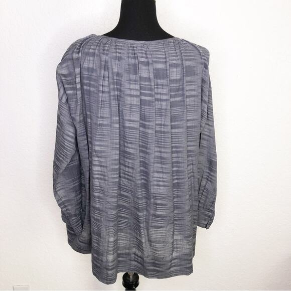Mare di latte gray pleated peasant top size 3 or Large - Picture 16 of 16